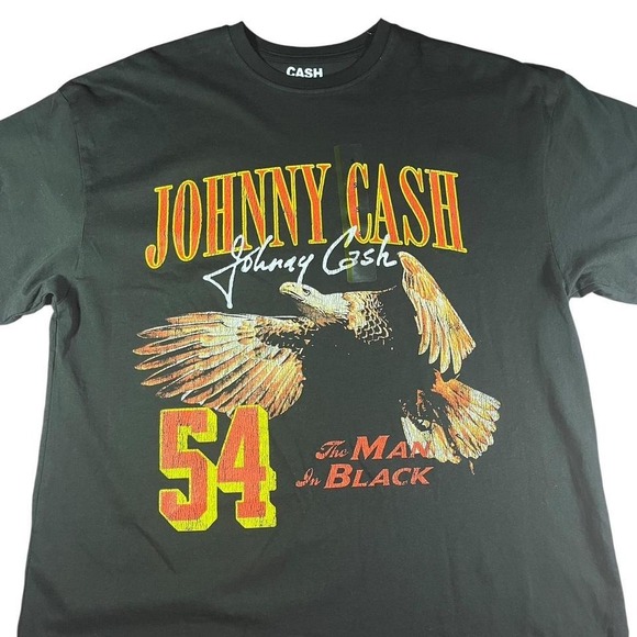 Johnny Cash black cotton t-shirt Size S - Picture 2 of 4